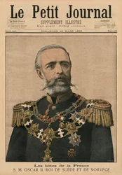French Hosts: His Majesty Oscar II, King of Sweden and Norway, Front Cover Illustration of 
